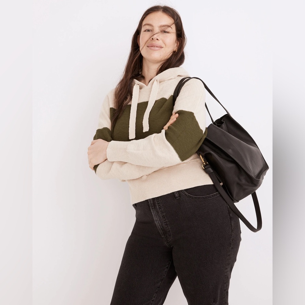 MADEWELL CLAIRVIEW COLORBLOCK HOODIE SWEATER